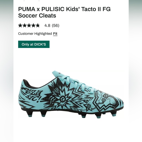 Puma x Pulisic Kids Tacto II FG Soccer Cleats - Picture 3 of 10